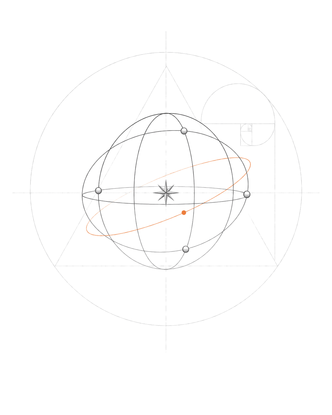 Engraved celestial globe connecting everyday company data around Telegraph Lab
